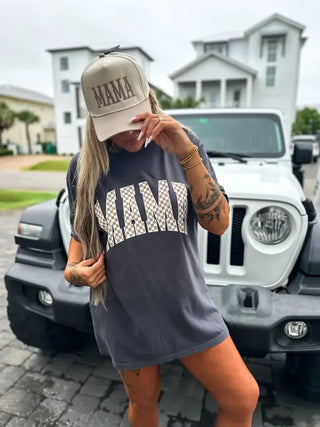Mama Checkered Graphic Tee