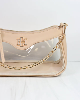 Caroline Hill Cassidy Clear Crossbody - Nude