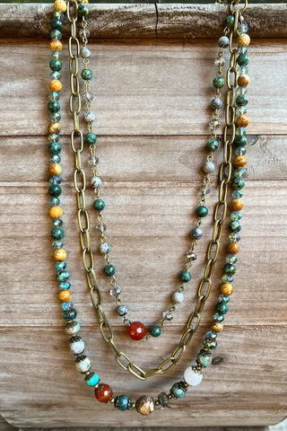 Austin Necklace - Multicolor Convertible Beaded