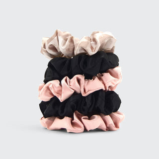 Satin Sleep Scrunchies 5pc - Assorted Neutrals