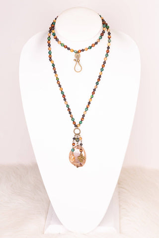 Gizelle Necklace - Autumn Stone Charm