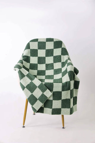 Sage Checkered Blanket
