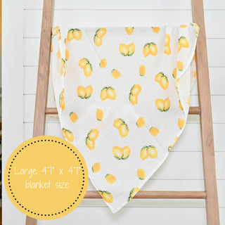 When Life Hands You Lemons Baby Muslin Swaddle Blanket