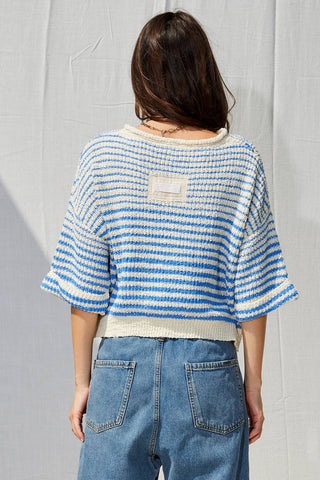 Horizontal Stripe Slouchy Sweater