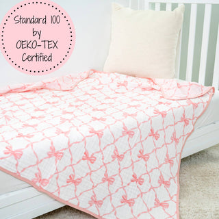 Beautiful Bows Muslin Blanket