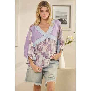 Peaceful Breeze Patchwork Top