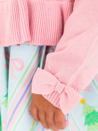 Pretty in Pink Peplum Knit Cardigan
