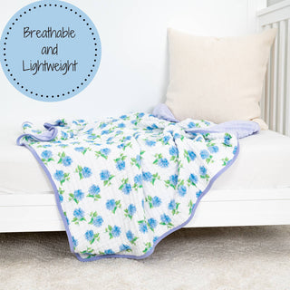 You Had Me At Hydrangea Muslin Blanket