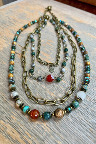 Austin Necklace - Multicolor Convertible Beaded