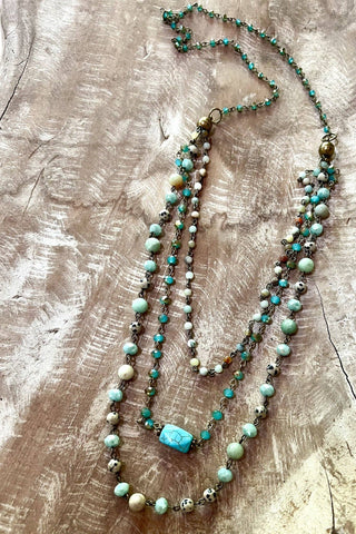 Evelyn 5-in-1 Turquoise Beaded Necklace