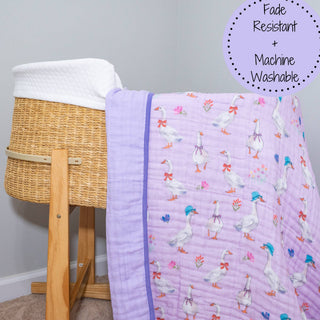 Silly Goose Muslin Blanket