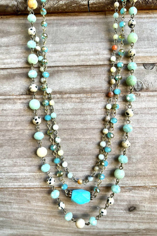 Evelyn 5-in-1 Turquoise Beaded Necklace