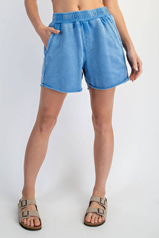 Mineral Washed French Terry Shorts