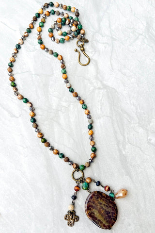 Gizelle Necklace - Autumn Stone Charm