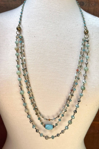 Evelyn 5-in-1 Turquoise Beaded Necklace