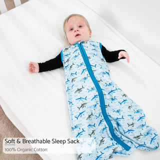 LollyBanks Jawsome Shark Sleep Sack, 100% Organic Cotton