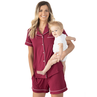Premium Bamboo Maternity & Nursing Pajama Set (Button Down)