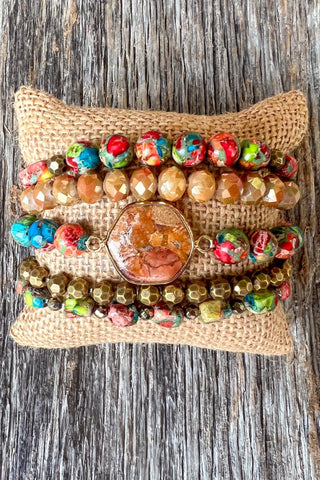 Janet Bracelet Stack - Orange