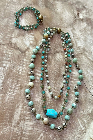 Evelyn 5-in-1 Turquoise Beaded Necklace