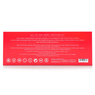 Spongellé Heart Gift Set | Body Wash Infused Buffers