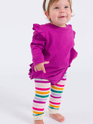 Plum Tart Sweatshirt Bubble Romper
