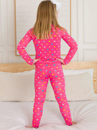 Heart Dreams Ruffle Bamboo Pajama Set