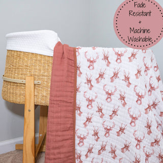 Oh Deer Muslin Blanket
