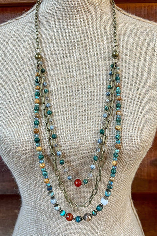 Austin Necklace - Multicolor Convertible Beaded