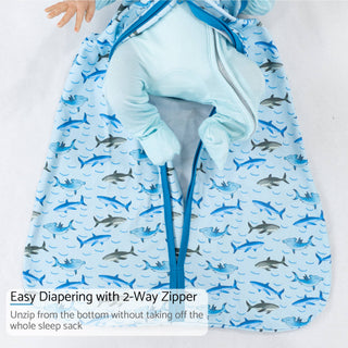 LollyBanks Jawsome Shark Sleep Sack, 100% Organic Cotton