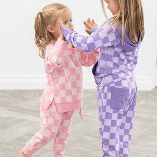 Luxaboo French Terry Jogger Set | Checker Baby
