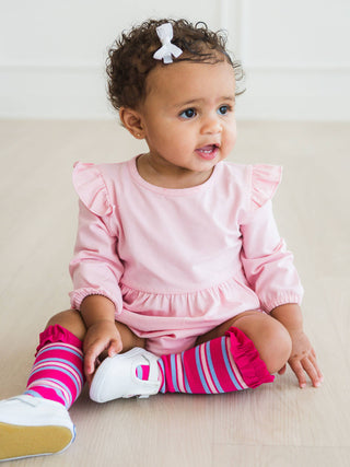 3-Pack Knee High Ruffle Socks