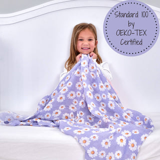 Beautiful Daisy Baby Muslin Swaddle Blanket