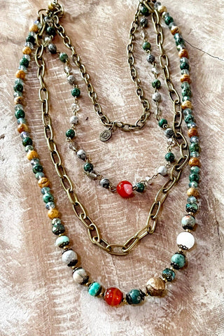Austin Necklace - Multicolor Convertible Beaded
