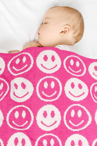 Smiley Snuggles Plush Blanket