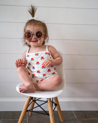 Red, White & Blue Tulip Bamboo Tank Set