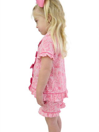 Pink Cottontail Toile 2 Piece Pajama Set