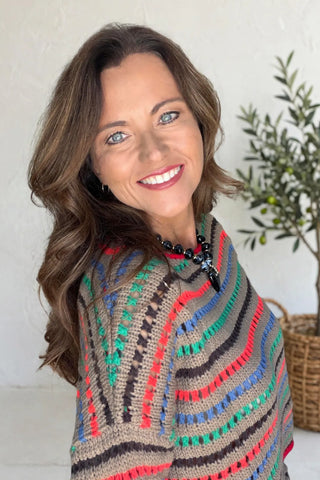 Vibrant Vibes Striped Knit Sweater