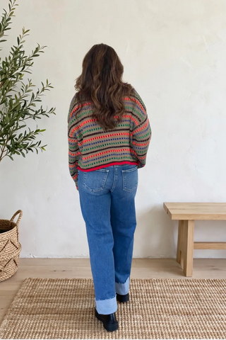Vibrant Vibes Striped Knit Sweater