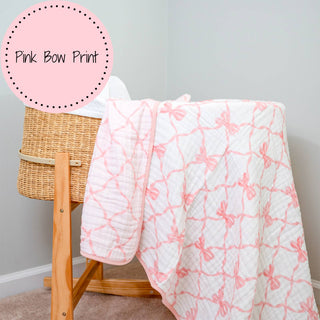 Beautiful Bows Muslin Blanket