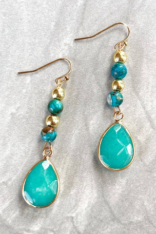 Maggie Earrings - Turquoise Drop