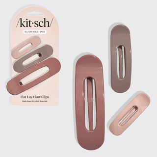 Flat Lay Claw Clip 3pc- Ultra Glossy Terracotta
