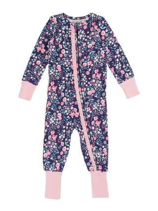 Moonlit Meadow Convertible Ruffle One Piece Footie Pajama