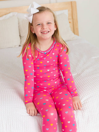 Heart Dreams Ruffle Bamboo Pajama Set