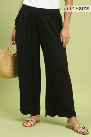Seaside Scallop Pants – Plus