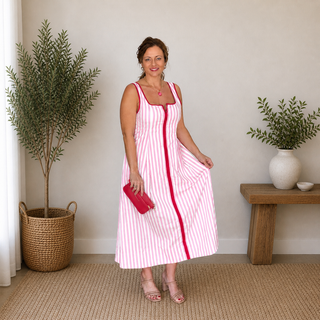 Sweet Stripe Midi Dress