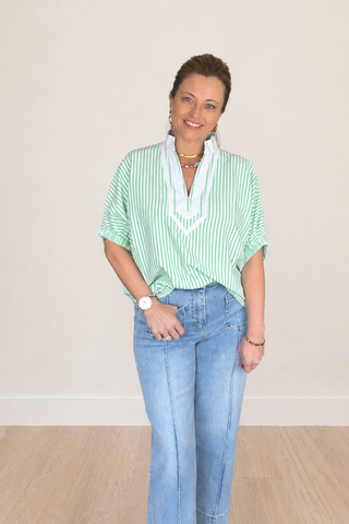 Coastal Breeze Stripe Top