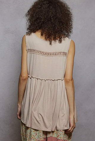 Boho Lace Babydoll Tank