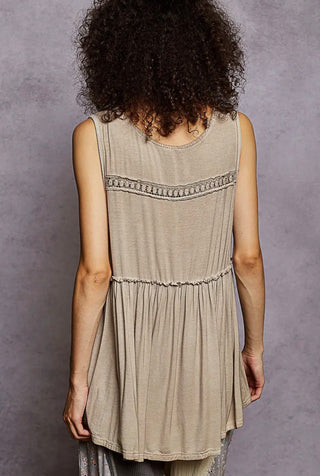 Boho Lace Babydoll Tank