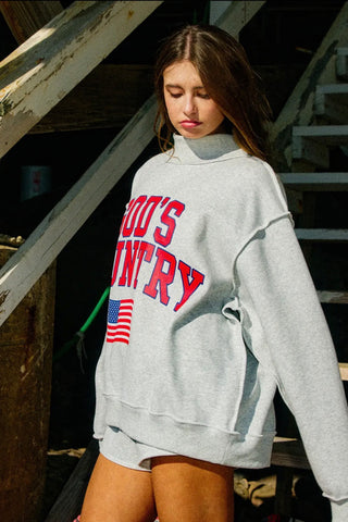 God’s Country Reversible Mock Neck Sweatshirt