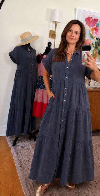 Coastal Breeze Mineral-Washed Maxi Dress